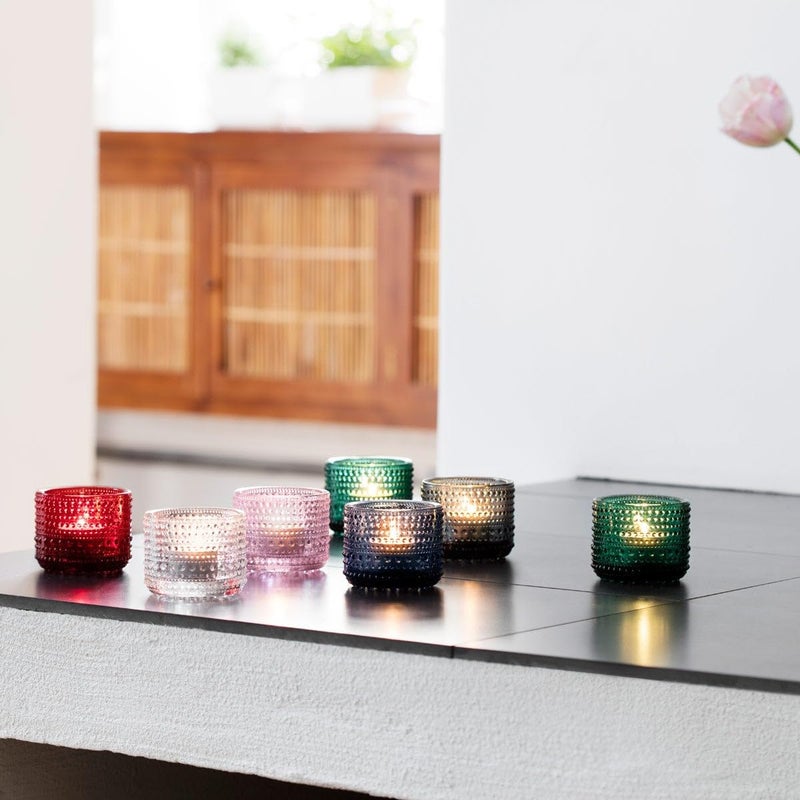 Iittala Kastehelmi Tealight Candleholders by Oiva Toikka (Clear) - Image 3